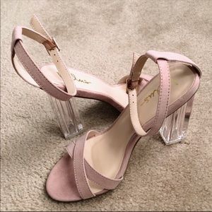 Lulu's Shoes - LuLus Blush Pink Lucite Heels Lulu's Shoes - LuLus Blush Pink Lucite Heels